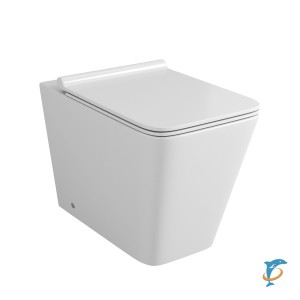 Унитаз GR-PR4414S (600*355*410) белый приставной безободковый с тонкой крышкой  (GR-PR4414S)