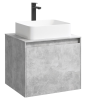 Тумба с раковиной Aqwella 5 Stars Mobi 60 подвесная бетон светлый (раковина Олимпия 560) &mdash; 