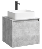 Тумба с раковиной Aqwella 5 Stars Mobi 60 подвесная бетон светлый (раковина Олимпия 560) — 