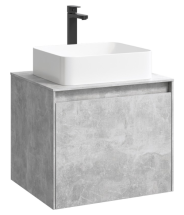 Тумба с раковиной Aqwella 5 Stars Mobi 60 подвесная бетон светлый (раковина Олимпия 560) — 