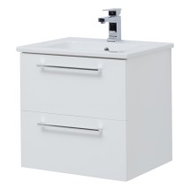 Тумба с раковиной Dreja GIO 60 подвесная, белый глянец — 