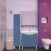 Мебель для ванной Misty Джулия 85 с зеркалом с полочкой прямая синий металлик