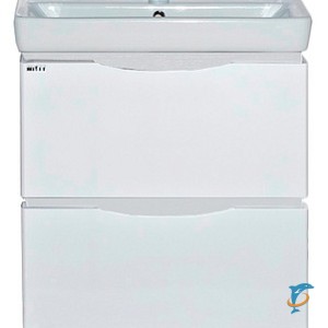 Мебель для ванной Misty Венера -70 с 2 ящ. и правым зеркалом белая  (П-Внр01070-012Я+1.WH30.2.083+П-Внр04070-01СвП)