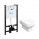 ПЭК Roca Dama Senso Pack 893104680 подвесной унитаз + инсталляция + Slim сиденье дюропласт  (893104680)