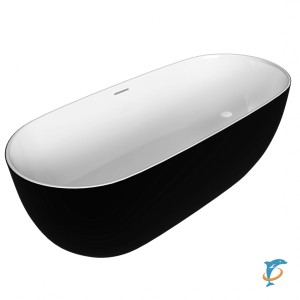 Акриловая ванна отдельно стоящая GROSSMAN BLACK Classic (170x87x58) (GR-2503MB)