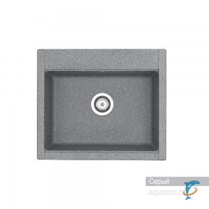 Мойка для кухни из литого мрамора Aquaton Делия 60 прямоугольная серая 1A715232LD230  (1A715232LD230)