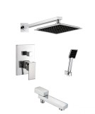 Душевая система скрытого монтажа с верхним душем и изливом Хром Kaiser Sonat 34677 — 