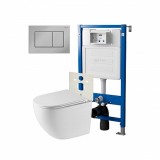 Инсталляция Point Элемент PN45120 + Клавиша Ника, хром, PN44081C + Унитаз Сатурн PN41901 &mdash; 