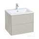 Тумба с раковиной Aquaton Сохо 60 cлэйт, галька серая  (1A258001AJ9A0 + Aquaton_1WH501606)