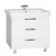 Тумба для комплекта Misty Жасмин 80 R с 3-мя ящиками белая