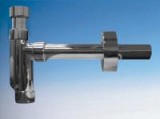 Сифон латунный 1 1/4-32 McAlpine CAT32-CB &mdash; Сифон P-образный (11/4"х32мм) без выпуска с отводной трубой D=32мм и фланцем; выход на 32мм; материал комбинированный - латунь/пластик; цвет - хром.