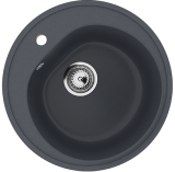 Круглая мойка с отверстием под смеситель ULGRAN U-101 антрацит — 