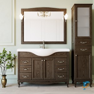 Комплект ValenHouse Эллина 120 кальяри с пеналом, фурнитура хром  (Е120_КПКХ)