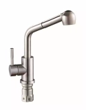 Смеситель для кухонной мойки G.lauf ZAP4-E090 нержавеющая сталь, с выдвижным изливом — 