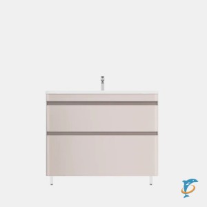 Тумба с раковиной Style Line Атлантика 100 Люкс Плюс, карамель  (СС-00002573+ЛС-00000617)