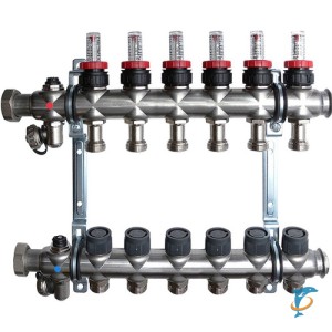 Коллектор Oventrop Multidis SF с ротаметрами на 6 контуров (1404356)