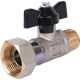 STOUT Кран шаровой с накидной гайкой, НР/накидная гайка, ручка бабочка 1/2x3/4  (SVB-1009-001520)