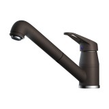 Смеситель OMOIKIRI Tateyama-S-DC для кухни гранит/тёмный шоколад &mdash; 