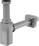 Сифон  AlcaPlast A401 — Сифон для умывальника Ø32 DESIGN, цельнометаллический, квадратный