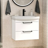 Тумба с раковиной Misty Клермонт 60 подвесная белая — 