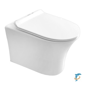 Унитаз подвесной AZARIO FRETTA ROUND 485x360x365 безободковый с сиденьем микролифт (AZ-2617E) (AZ-2617E)