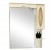 Зеркало со шкафом Мисти (Misty) Монако 70 правое белая патина/стекло