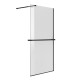 Душевая перегородка Niagara Nova NG-670-12ВLACK (120х195) черный матовый, стекло прозрачное, с полкой  (NG-670-12ВLACK)