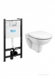 ПЭК Roca Debba Round Pack 893104980 подвесной унитаз Rimless + инсталляция + сиденье Supralit — 