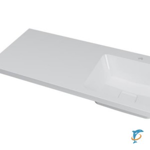 Раковина мебельная Dreja WING 120 см чаша справа, литьевой мрамор (100120R)