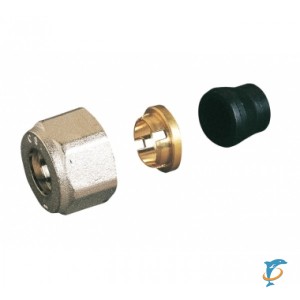 Компрессионный фитинг для медных труб с обжимным кольцом и прокладкой,(к арт.М526) LUXOR TR 91/A  (67761500)