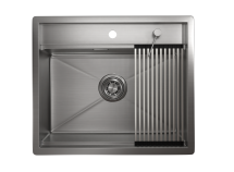 Стальная кухонная мойка Granula KS-6051 сталь сатин — 