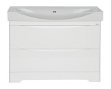 Тумба для комплекта Misty Элвис 105 напольная с 2 ящ. белая эмаль — Тумба для комплекта Misty Элвис  105  - Тумба напольная с 2 ящ. белая эмаль П-Элв01105-0112Я