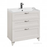 Тумба с раковиной Aquaton Леон 80Н дуб , белая — 