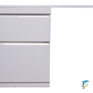 Тумба с раковиной El Fante напольная Даллас 130 Люкс белая PLUS левая  (СС-00000557 + СС-00000541)