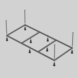 Каркас для прямоугольных ванн CORPA NERA 160 см — 