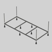 Каркас для прямоугольных ванн CORPA NERA 160 см — 