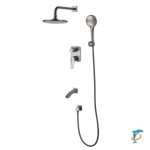 Смеситель Lemark Bronx LM3722GM для ванны и душа, встраиваемый (LM3722GM)