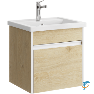 Тумба с раковиной Aqwella Urban 50 подвесная дуб давос  (URB0105DD+aqwella_4630055557578)