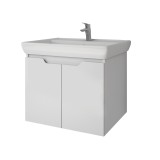 Тумба для комплекта Dreja Q (D) 60 подвесная, белый глянец — 