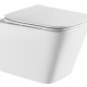 Унитаз подвесной Azario Teramo 490х345х355 безободковый, квадратный, с системой антивсплеск (Торнадо) в комплекте с сидением микролифт (AZ-0052-UQ)  (AZ-0052-UQ)