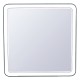 Зеркало Атлантика 80*80 с подсветкой и часами  (СС-00000671)