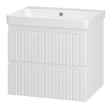 Тумба для комплекта Brevita Victory 60 подвесная белая 2 ящика — 