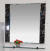 Зеркало Мисти(Misty) Боливия 90 с полкой белое/вставка из стекла (черная ночь)