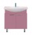 Мебель для ванной Misty Джулия 85 с зеркало-шкафом прямая розовая
