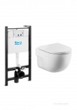 ПЭК Roca Meridian Pack 893104990 подвесной унитаз Rimless + инсталляция + сиденье Supralit — 