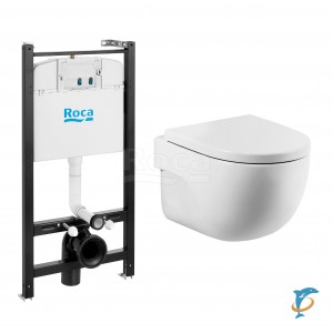 ПЭК Roca Meridian Pack 893104990 подвесной унитаз Rimless + инсталляция + сиденье Supralit (893104990)