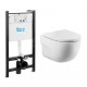 ПЭК Roca Meridian Pack 893104990 подвесной унитаз Rimless + инсталляция + сиденье Supralit  (893104990)