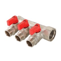 Коллектор с отсекающими кранами VALTEC 3/4&quot;, 2 х 1/2&quot; — 