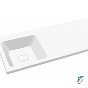 Раковина мебельная Dreja WING 120 см чаша слева, литьевой мрамор (100120L)