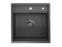 Стальная кухонная мойка Granula KS-5051 графит матовый — 